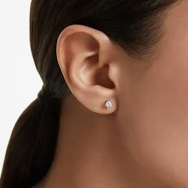 Eternity Ohrstecker Im Labor gezüchtete Diamanten 0,5 ct tw, Runde Form, Sterlingsilber