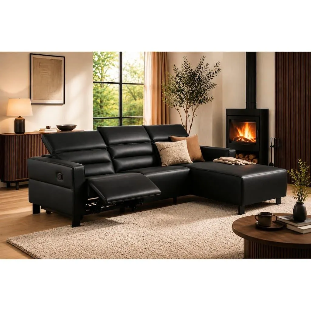 OTTO home Ecksofa »Carpari, L-Form, 263 cm, manuelle o. elektrische Relaxfunktion,« USB A/C und Kopfteilverstellung