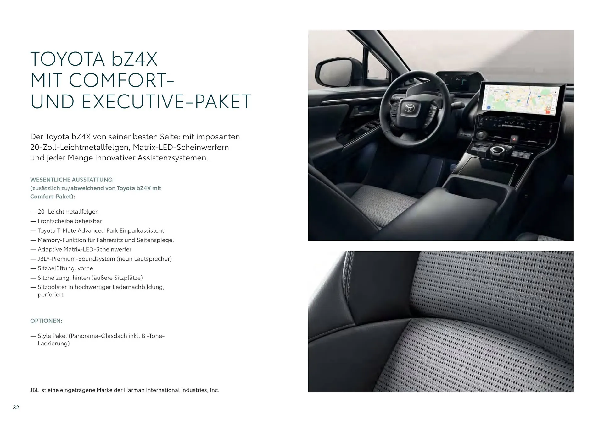 Toyota bZ4X Flugblatt von 11. Juli bis 9. Jänner 2025 - Flugblätt seite  32