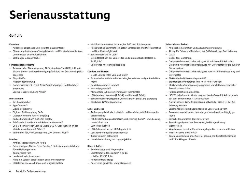 Volkswagen GOLF von 16. Februar bis 16. Februar 2025 - Flugblätt seite  6