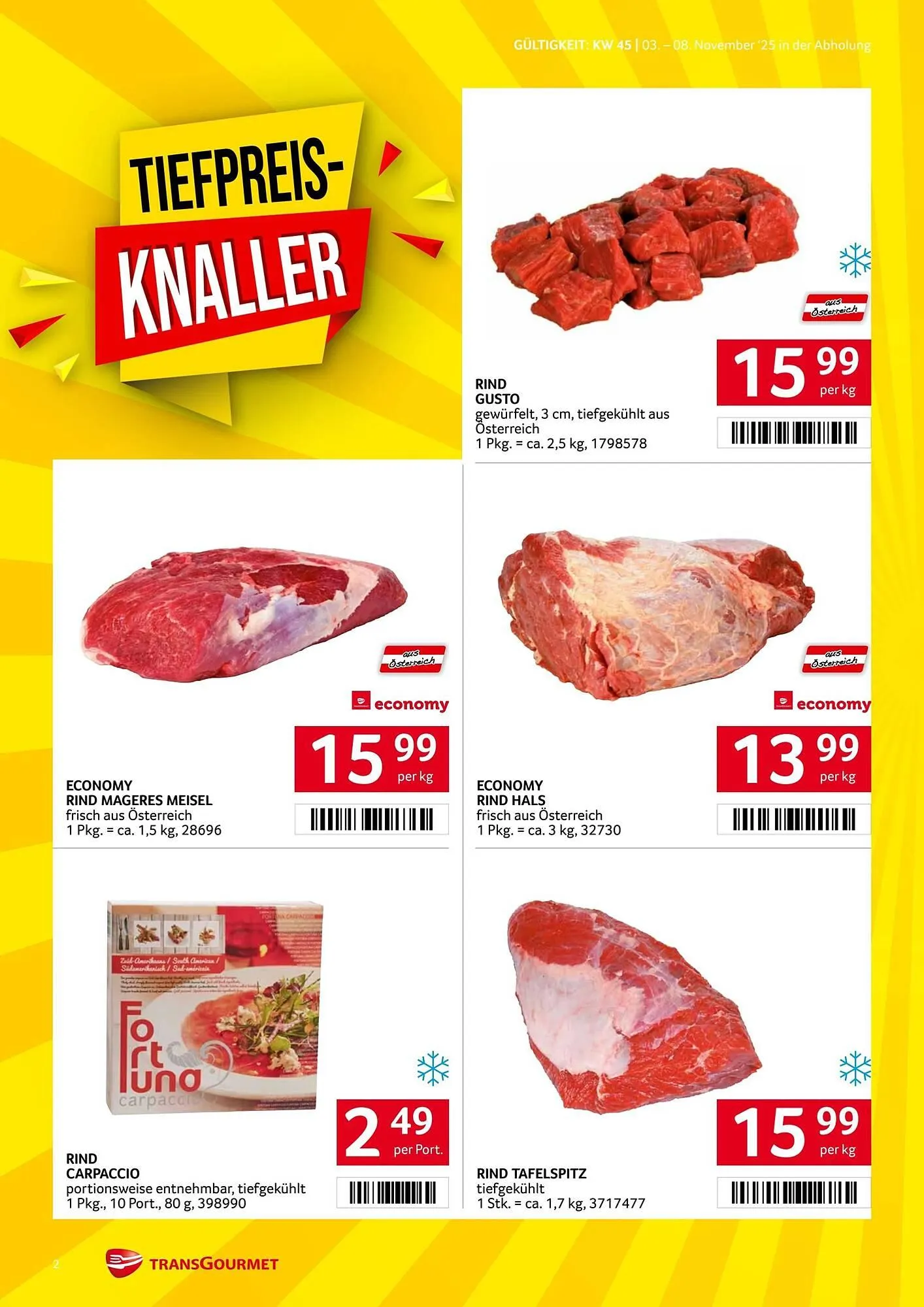 Transgourmet Flugblatt von 3. November bis 9. November 2025 - Flugblätt seite  2