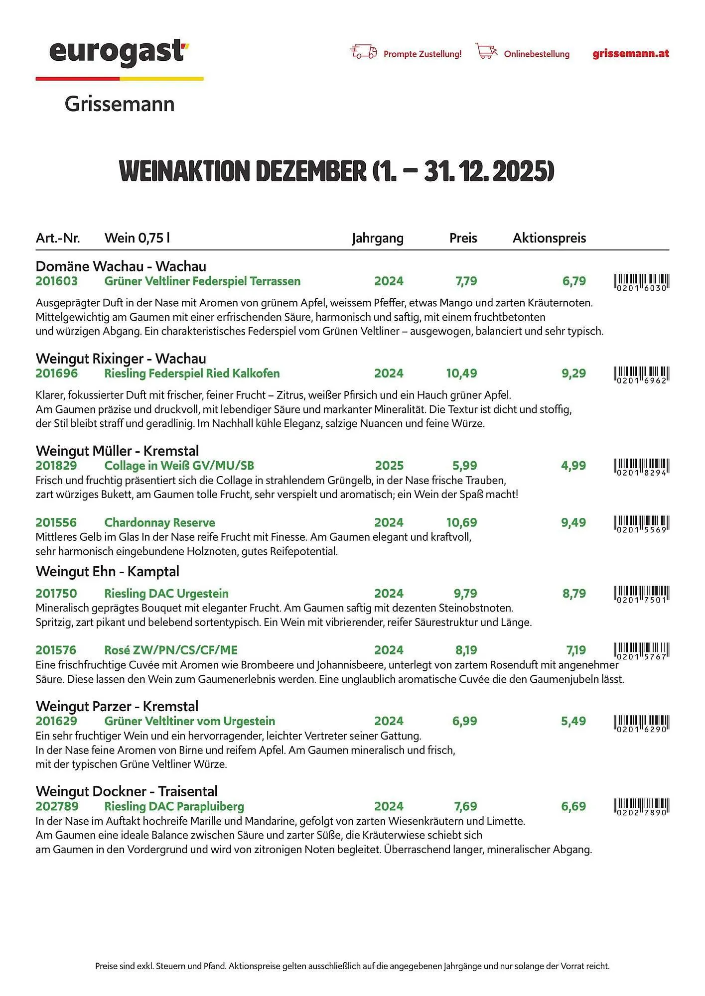 Eurogast Grissemann Flugblatt - 1