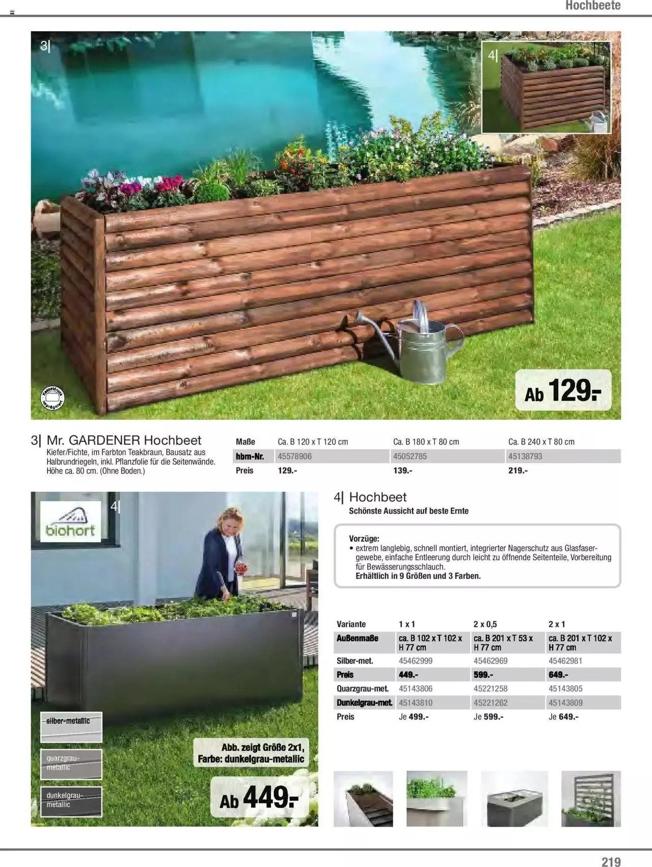 Hagebau Gartenjahr 2023 von 7. März bis 31. Dezember 2023 - Flugblätt seite  219