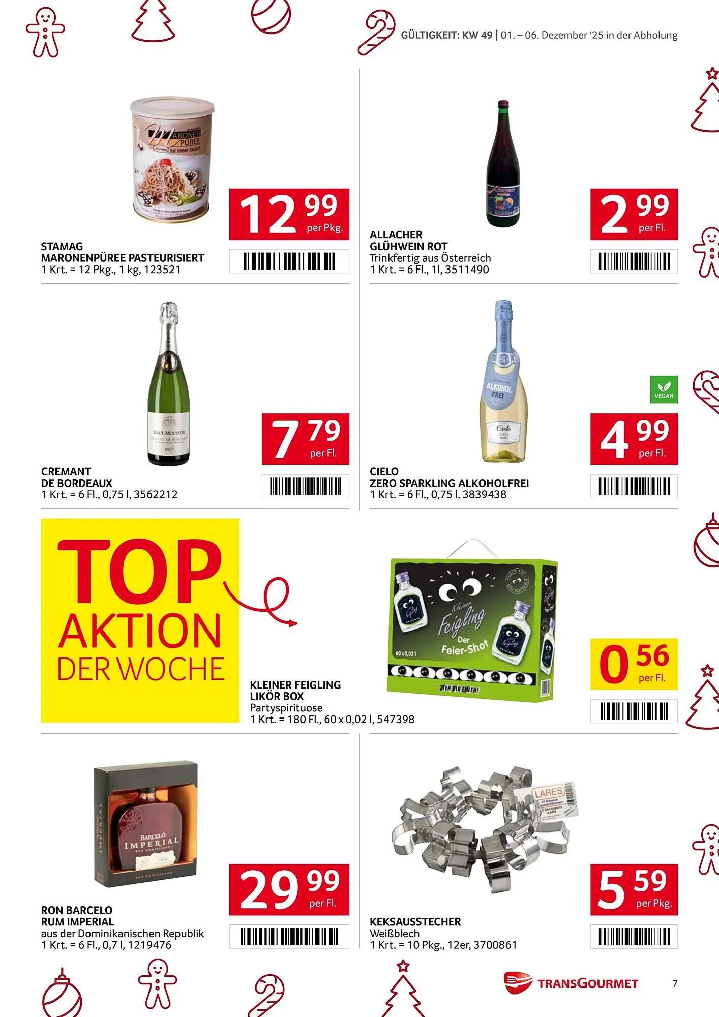 Transgourmet Flugblatt von 1. Dezember bis 7. Dezember 2025 - Flugblätt seite  7