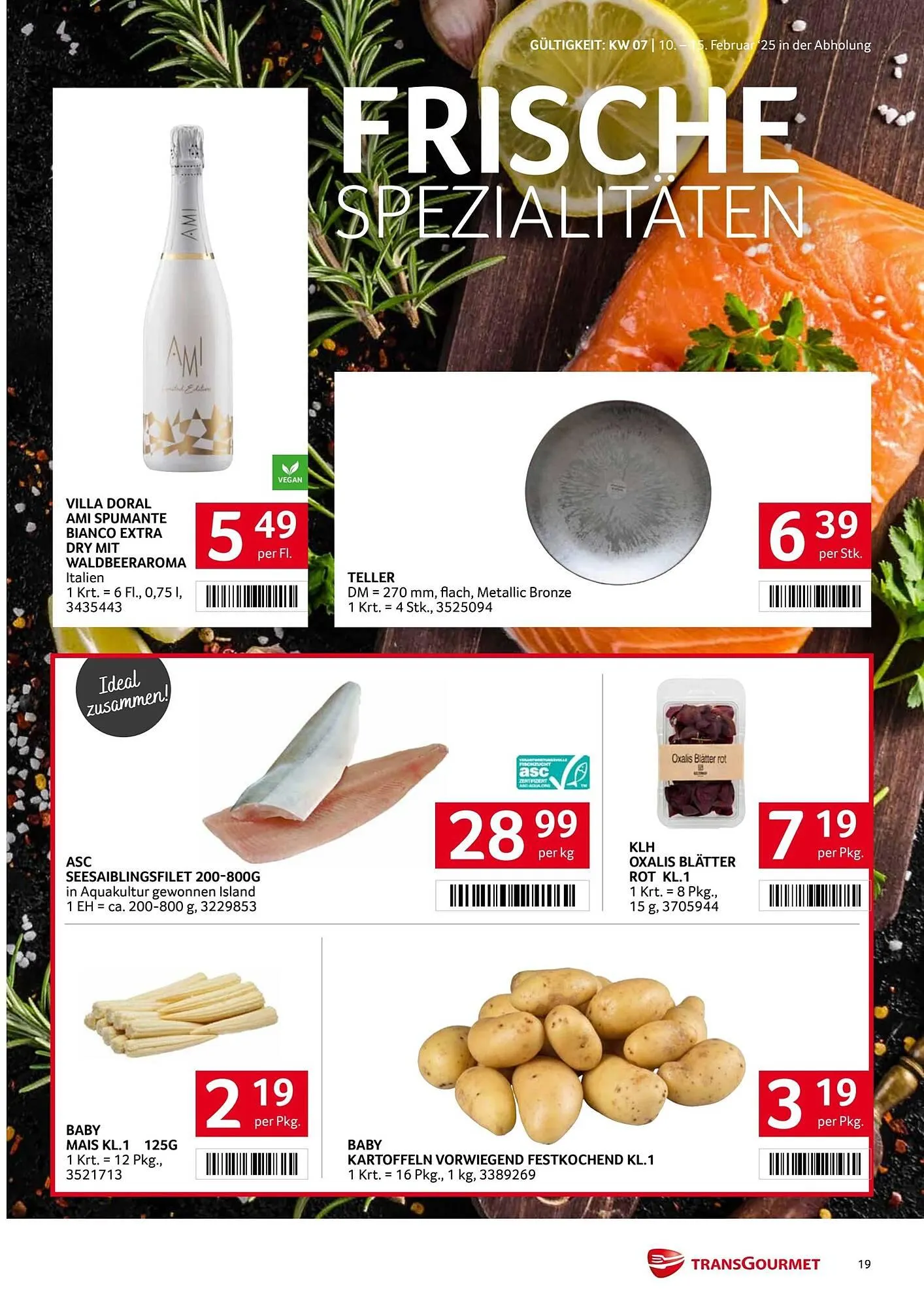 Transgourmet Flugblatt von 10. Februar bis 16. Februar 2025 - Flugblätt seite 19