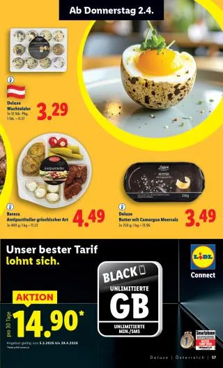 Lidl Flugblatt - Deluxe Ostern von 1. März bis 4. April 2026 - Flugblätt seite 57