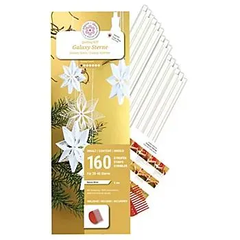 Quilling-Set "Galaxy Stars", weiß, für 20–40 Sterne