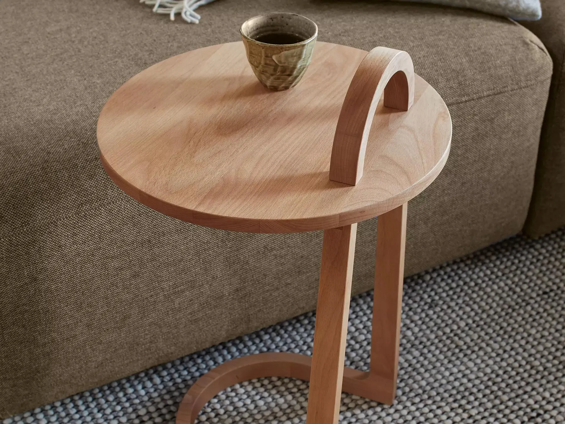 Beistelltisch Vassolo Durchmesser 42 cm, Buche