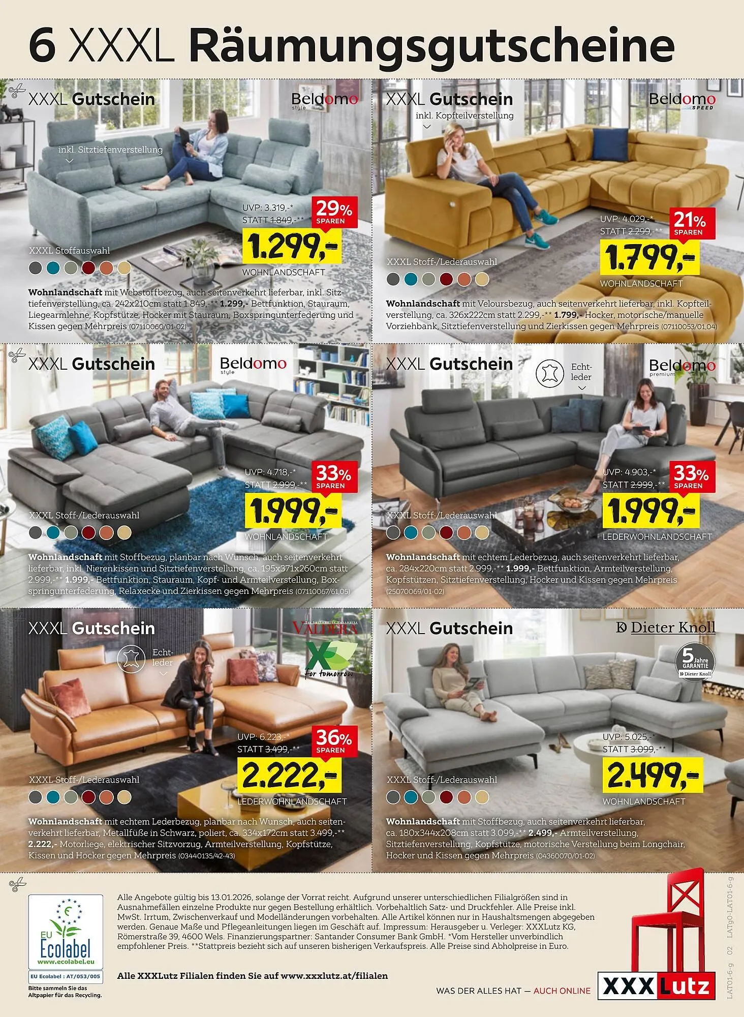 XXXLutz Prospekt von 30. Dezember bis 13. Jänner 2026 - Flugblätt seite  2