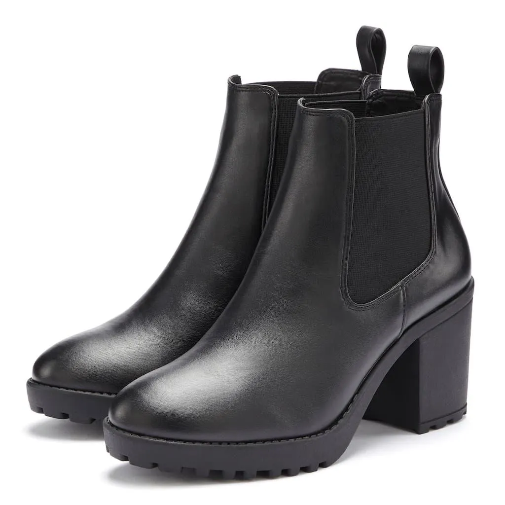 Vivance Chelseaboots mit Blockabsatz & Stretch-Einsatz, High-Heel-Stiefelette, Ankle Boots