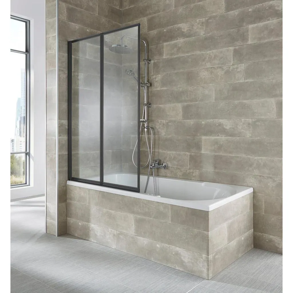 welltime Badewannenaufsatz »Nassau«, Badewannenfaltwand, Spritzschutzwand für Badewanne