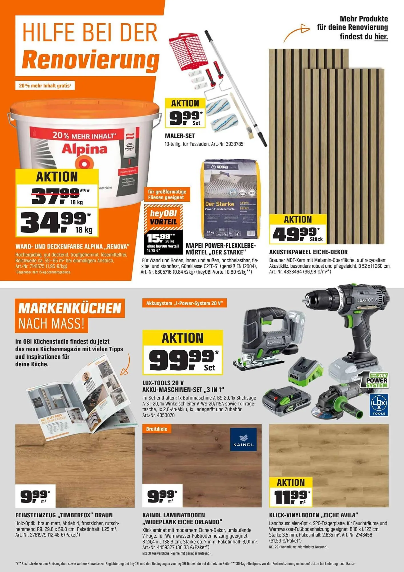 OBI Flugblatt von 1. März bis 1. April 2026 - Flugblätt seite  18