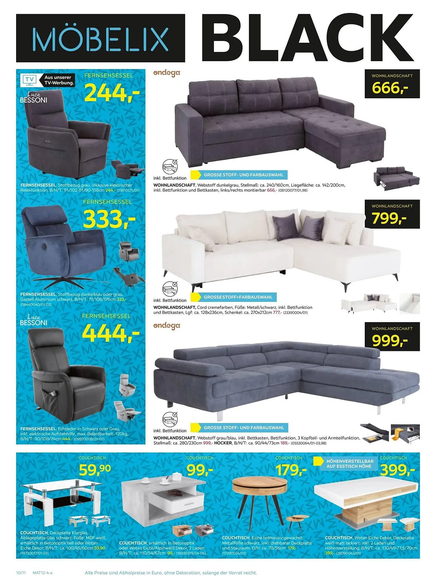 Möbelix Flugblatt von 25. November bis 4. Dezember 2024 - Flugblätt seite  10
