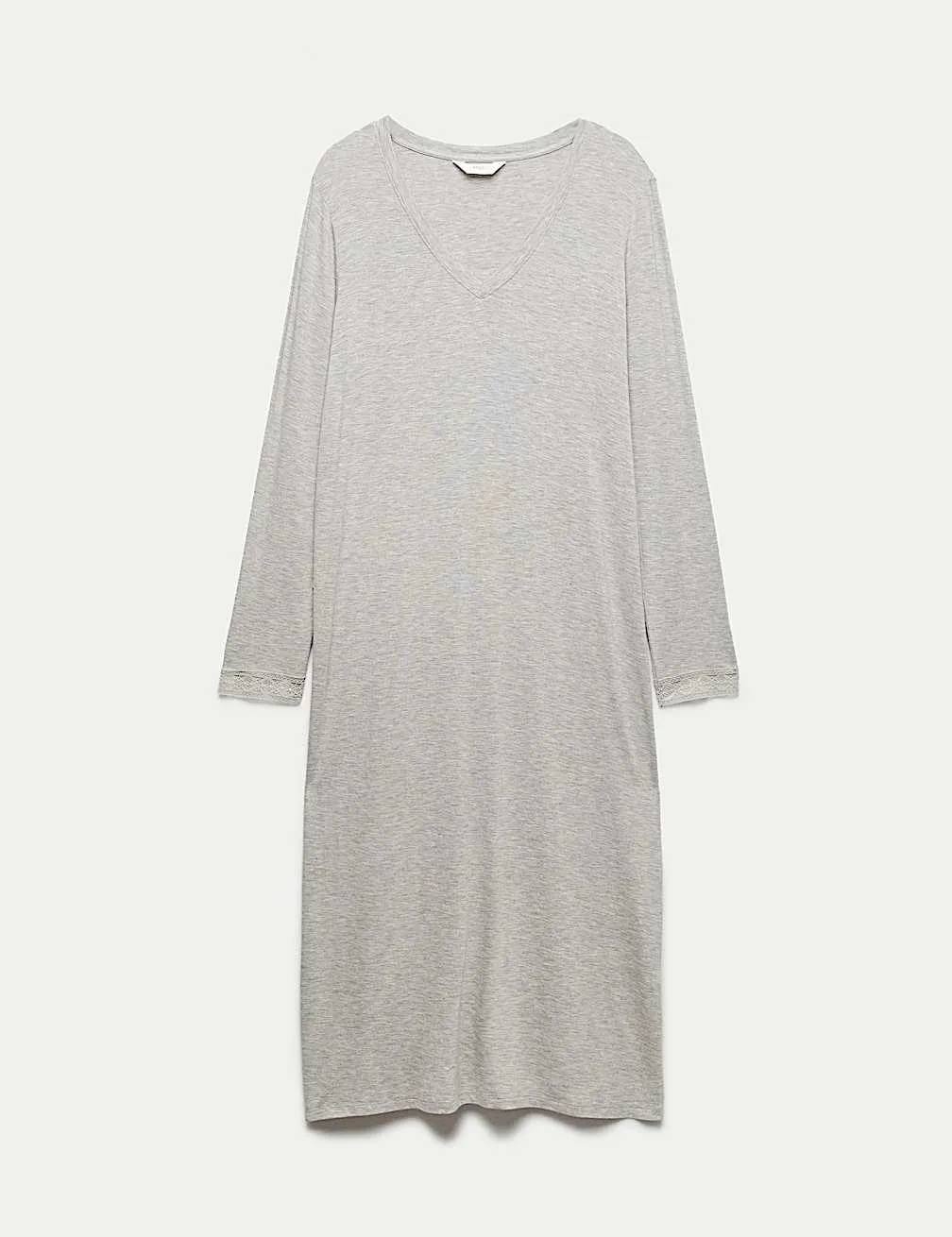 Nachthemd mit Spitzenbesatz