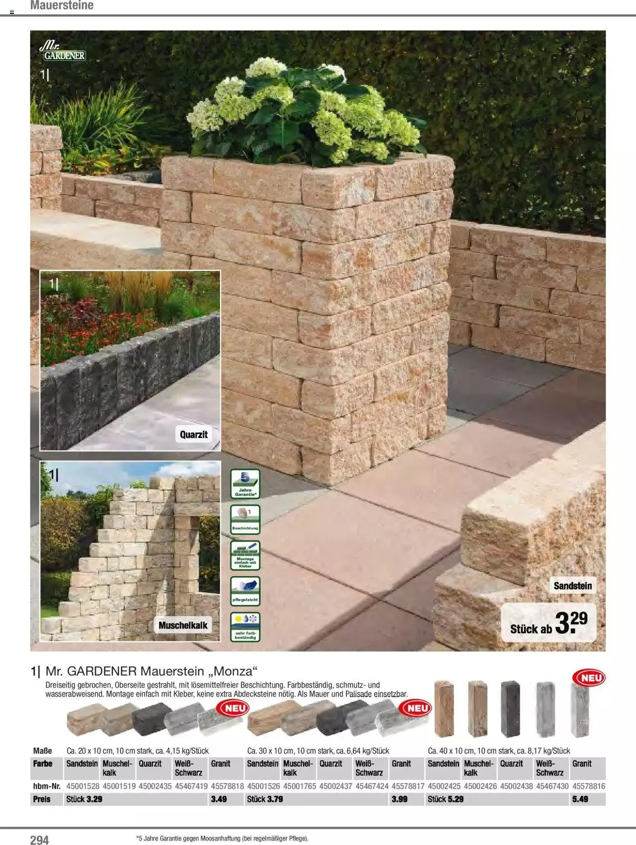 Hagebau Gartenjahr 2023 von 7. März bis 31. Dezember 2023 - Flugblätt seite 294