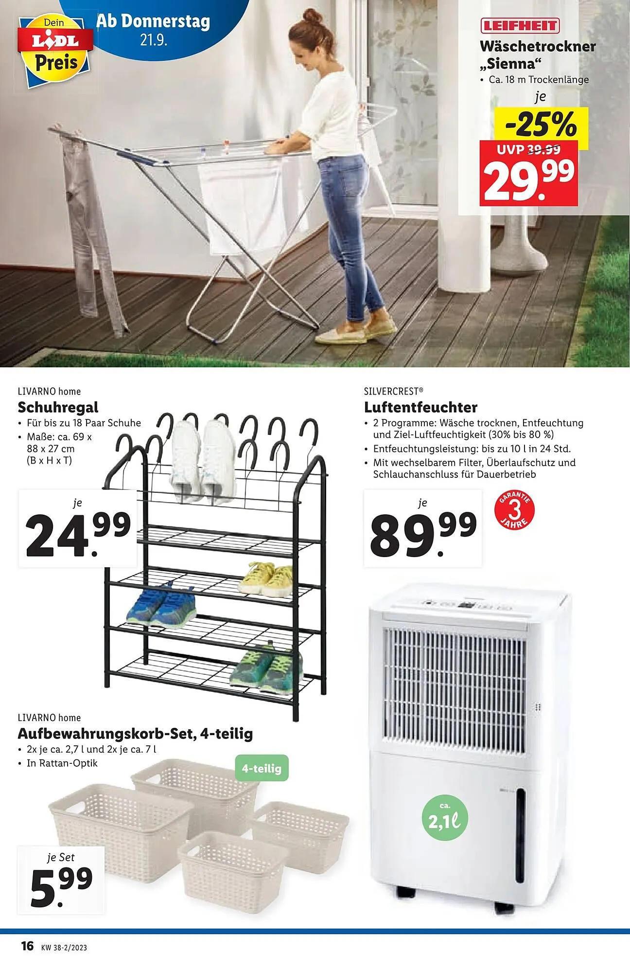 Lidl Flugblatt von 21. September bis 27. September 2023 - Flugblätt seite 16