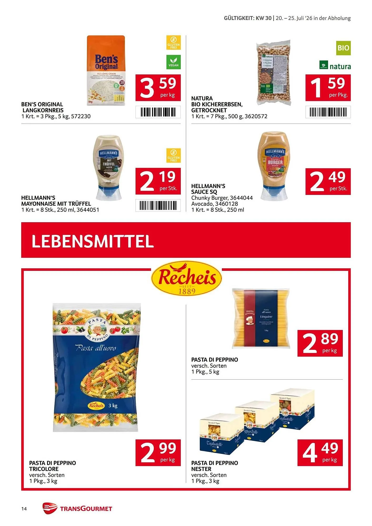 Transgourmet Flugblatt von 20. Juli bis 25. Juli 2026 - Flugblätt seite  13