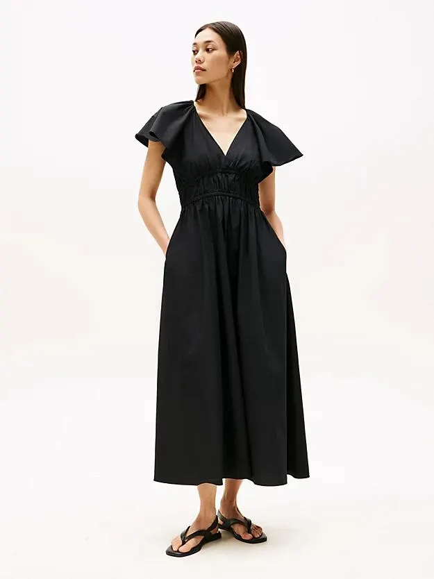 Midikleid mit Rüschenärmeln