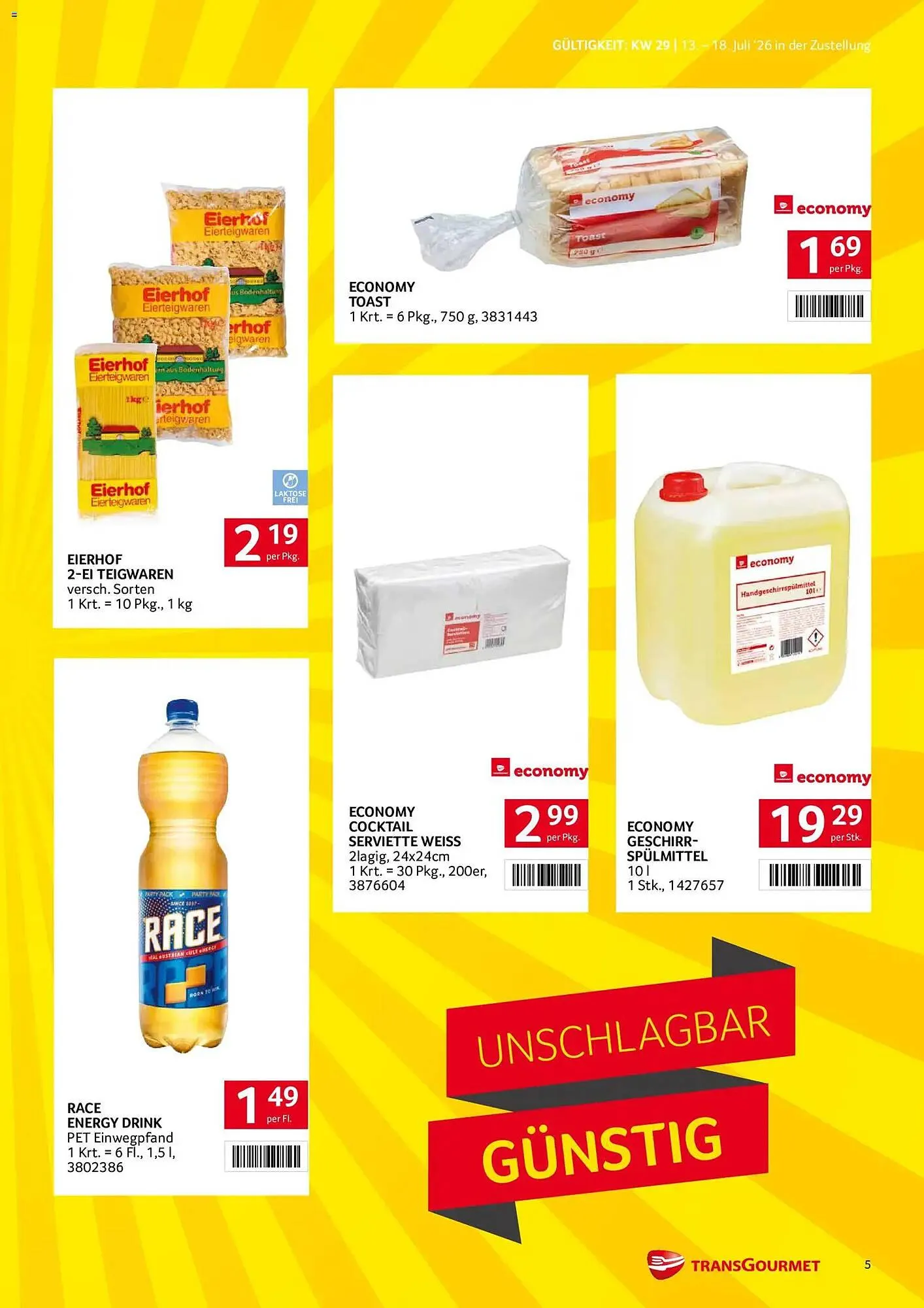 Transgourmet Flugblatt von 13. Juli bis 18. Juli 2026 - Flugblätt seite  5