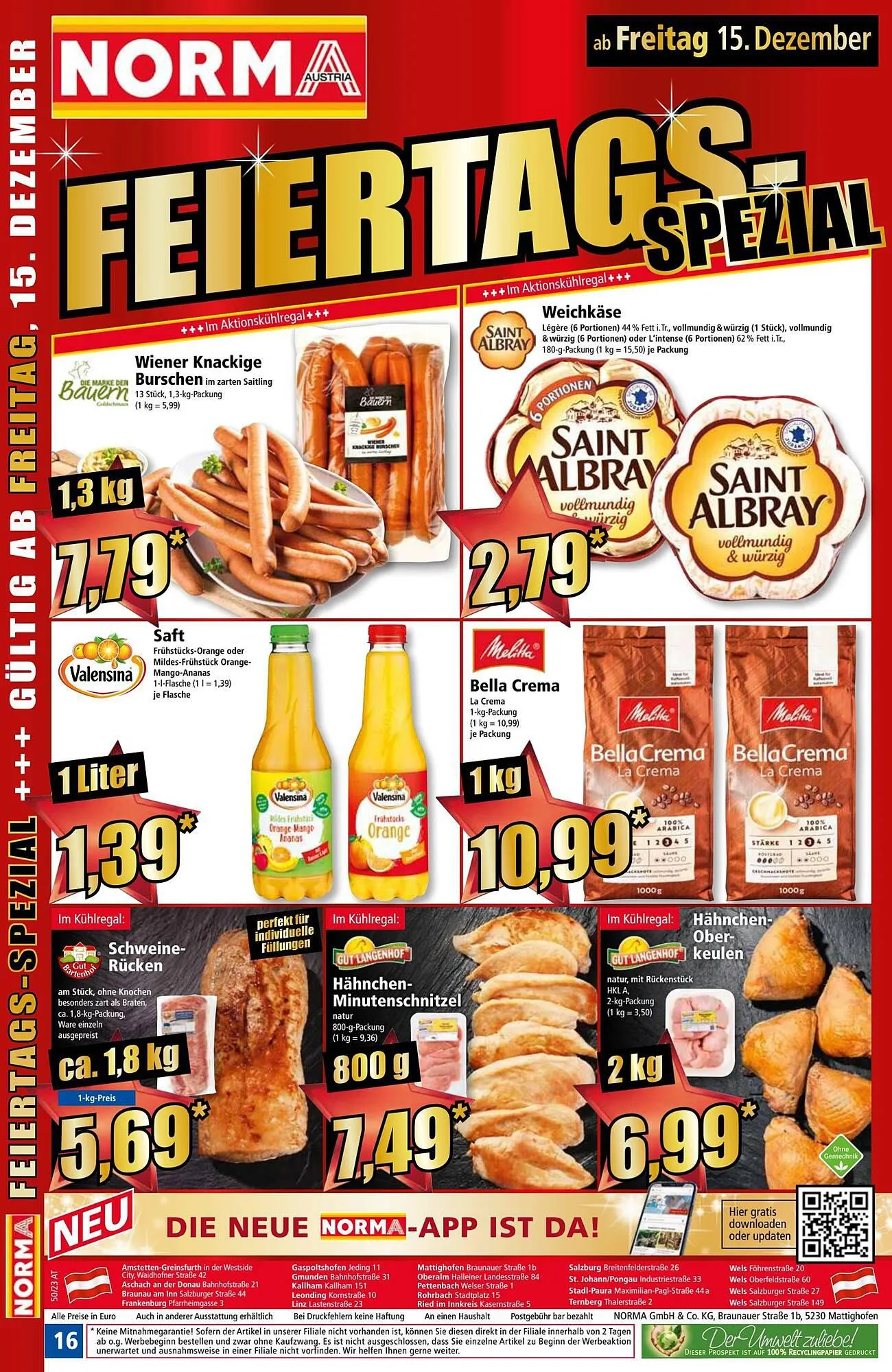 Norma Flugblatt von 11. Dezember bis 16. Dezember 2023 - Flugblätt seite 16