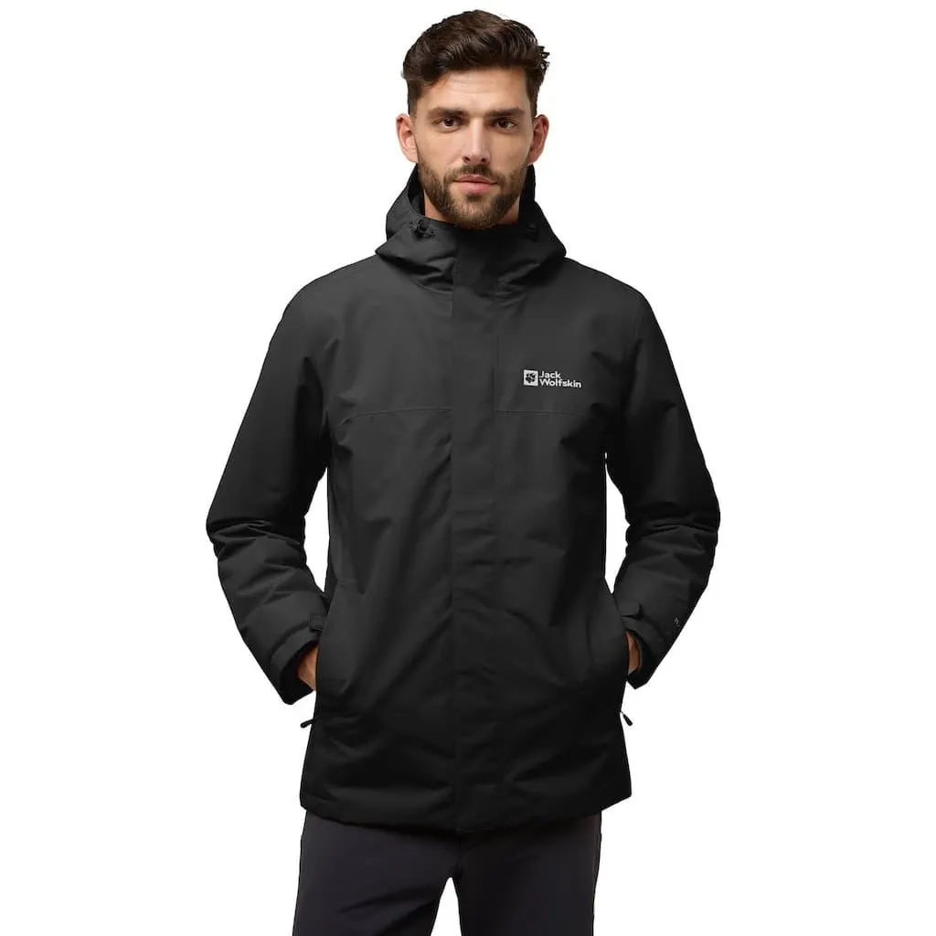 Jack Wolfskin 3-in-1-Funktionsjacke »ALTENBERG 3IN1« mit Kapuze 3in1, wasserabweisend, Übergangsjacke