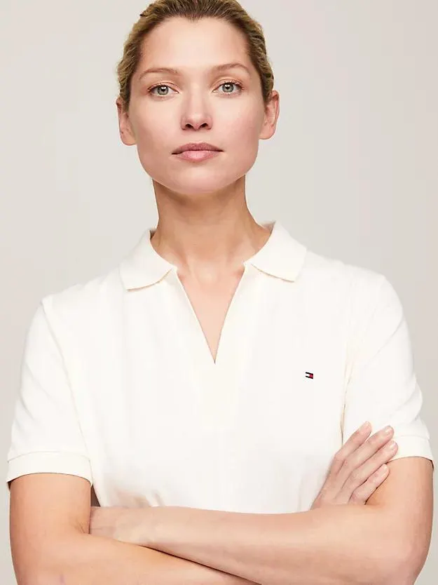 Midi-Polokleid mit offenem Kragen