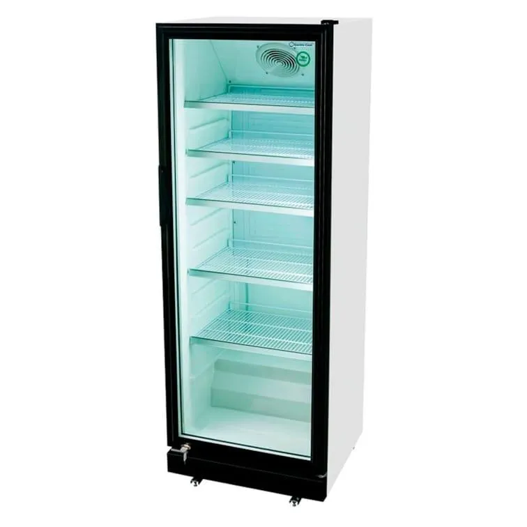 ich-zapfe Glastürkühlschrank GCGD360 mit Umluftkühlung