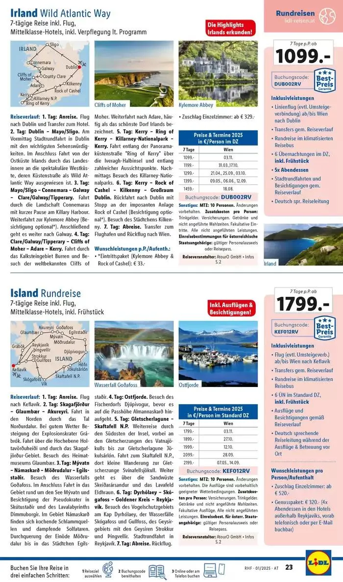Aktuelle Reiseprospekte Hauptprospekt Jänner von 30. Dezember bis 31. Jänner 2025 - Flugblätt seite 23