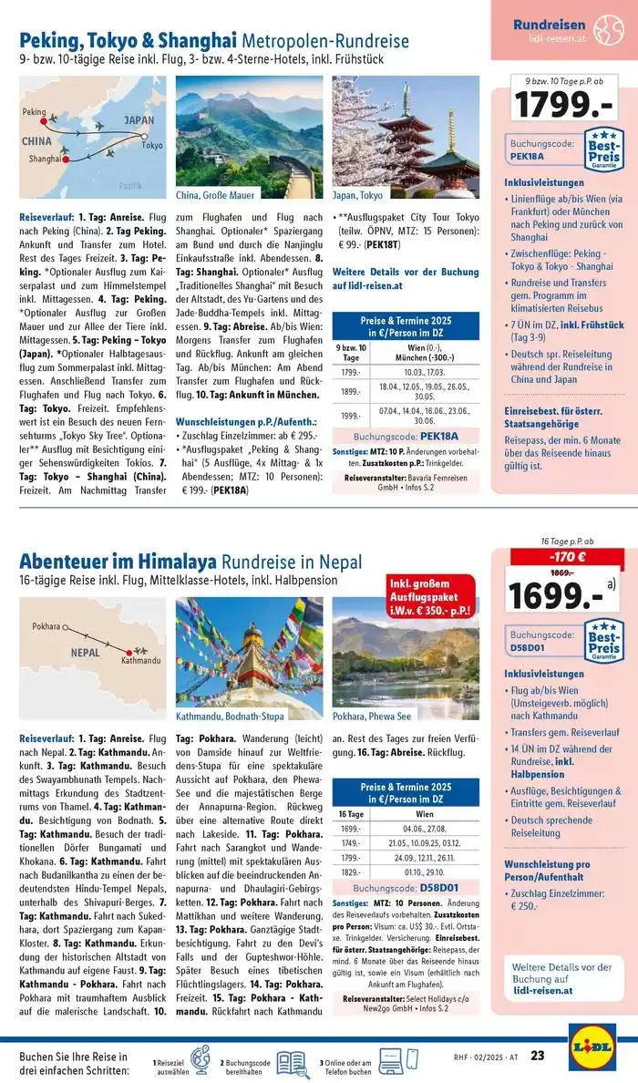 Aktuelle Reiseprospekte Hauptprospekt Februar von 29. Jänner bis 28. Februar 2025 - Flugblätt seite 23