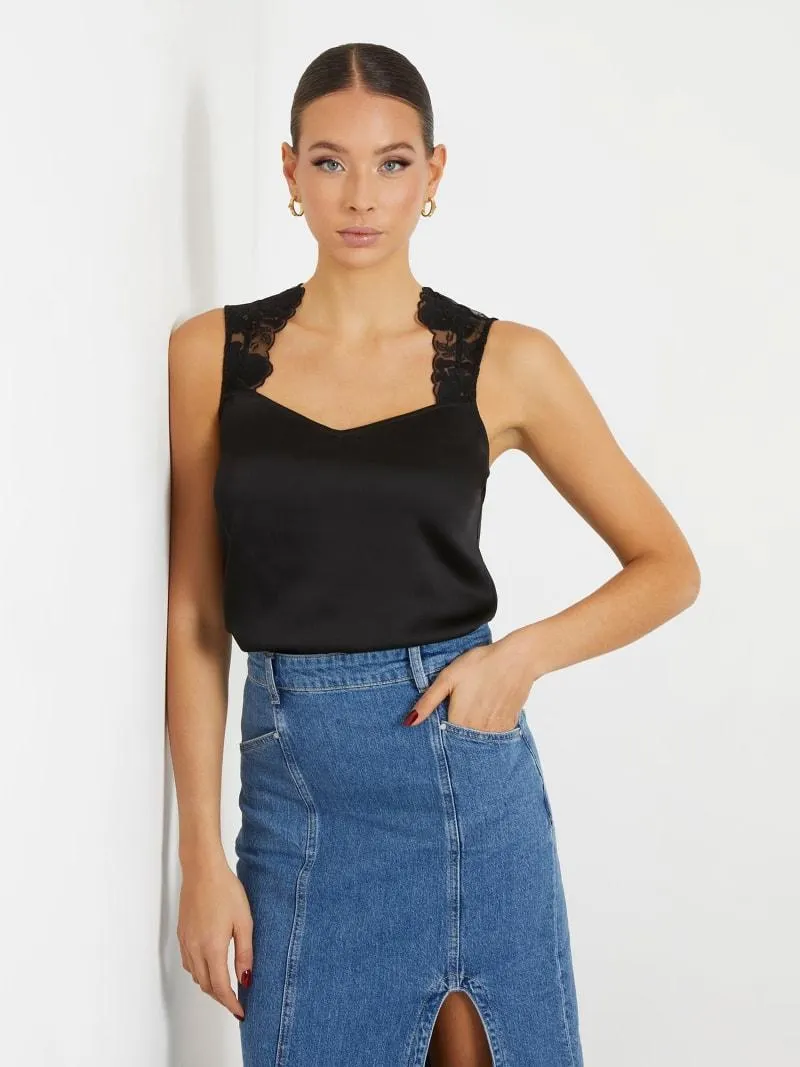 Top einsatz aus spitze