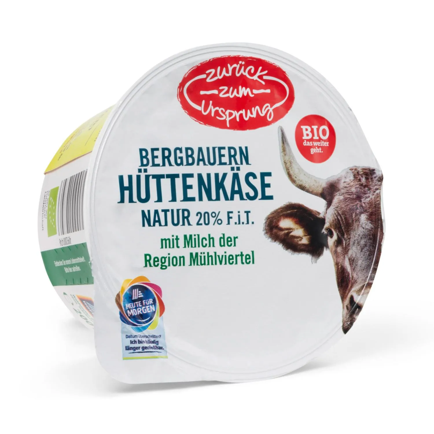 ZURÜCK ZUM URSPRUNG BIO-Bergbauern Hüttenkäse, Natur 20% F.i.T.