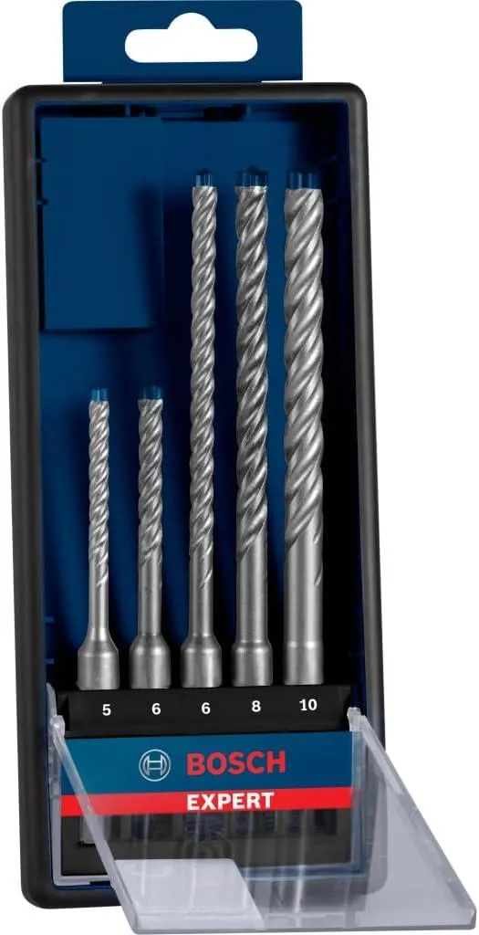 Bosch Professional 5x Expert SDS plus-7X Hammerbohrer Set (für Stahlbeton, Ø 5-10 mm, Zubehör Bohrhammer) | 5 Stück (1er Pack)