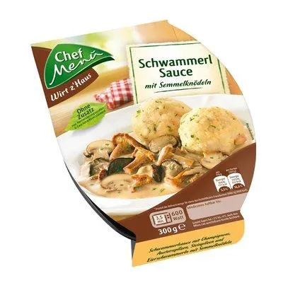 Chef Menü Schwammerlsauce mit Semmelknödel