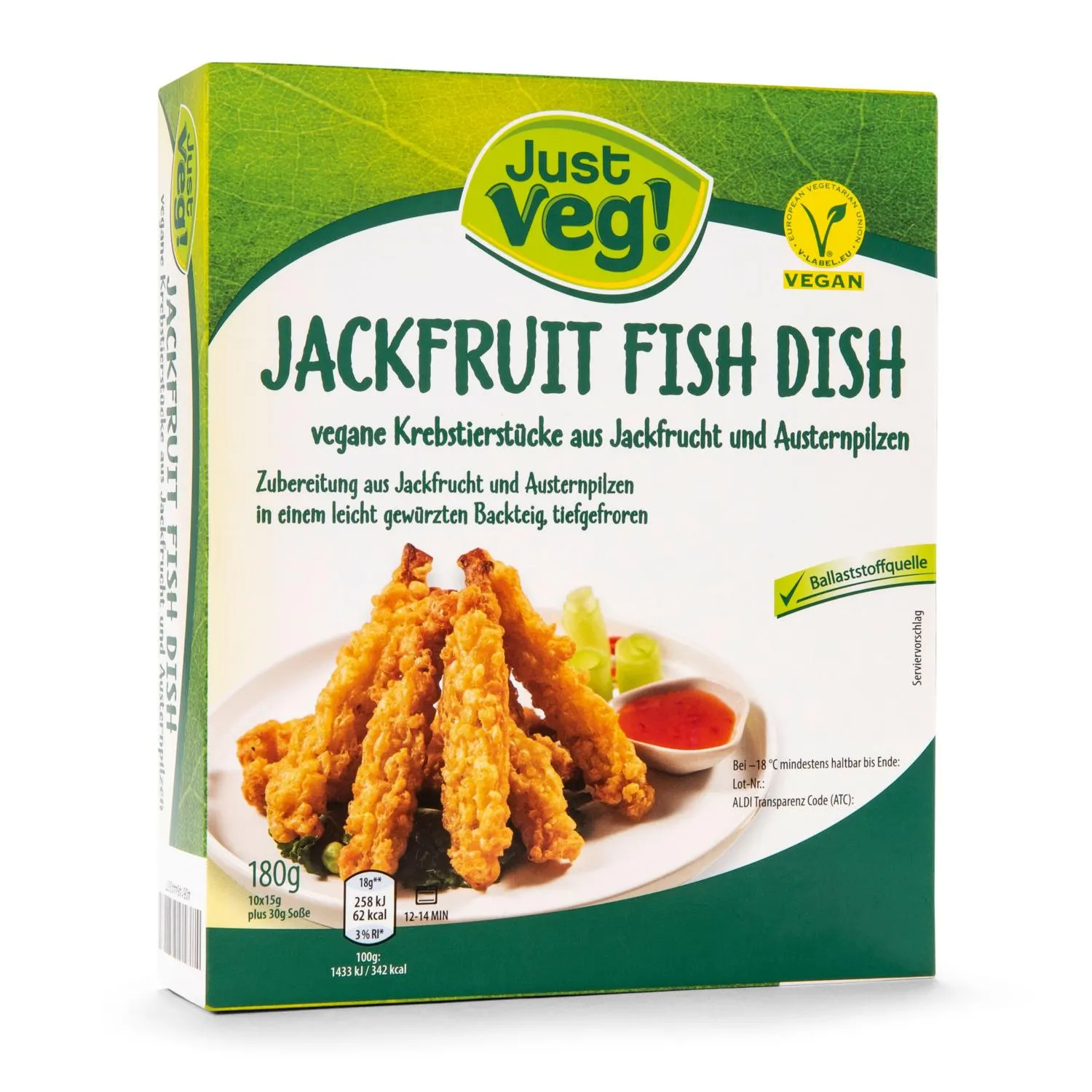 JUST VEG! Jackfruit Fish Dish, Garnelen Chilli-Sauce