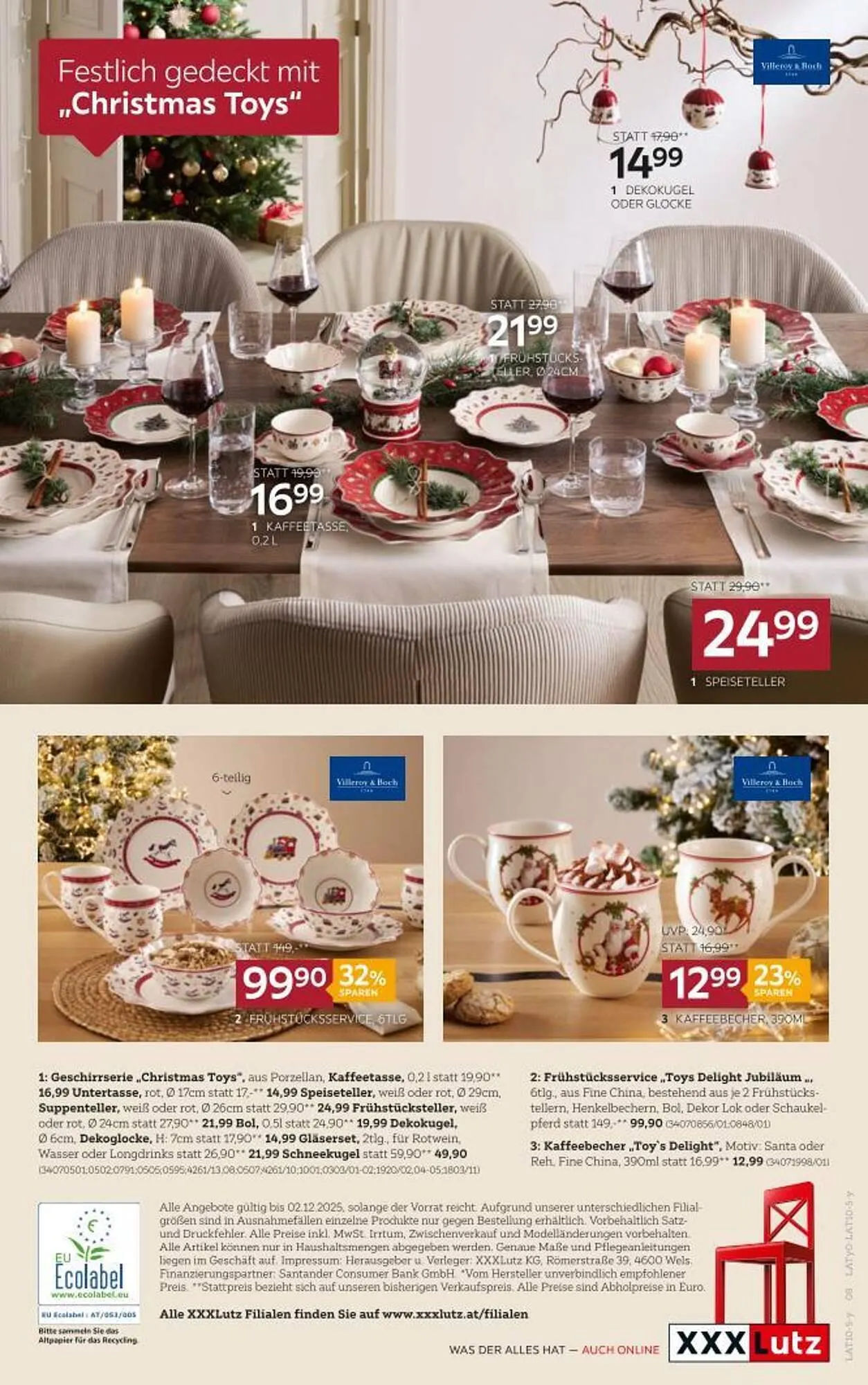 XXXLutz Prospekt von 14. Oktober bis 2. Dezember 2025 - Flugblätt seite 8