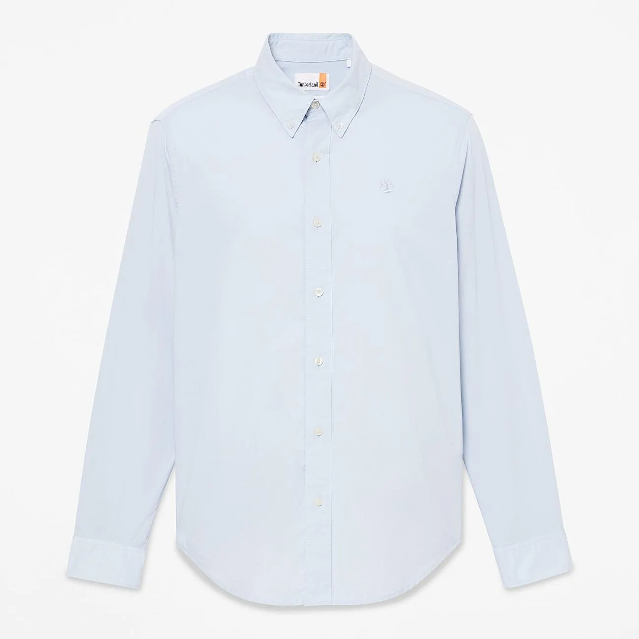 Langärmeliges Hemd aus Stretch-Popeline für Herren in Hellblau
