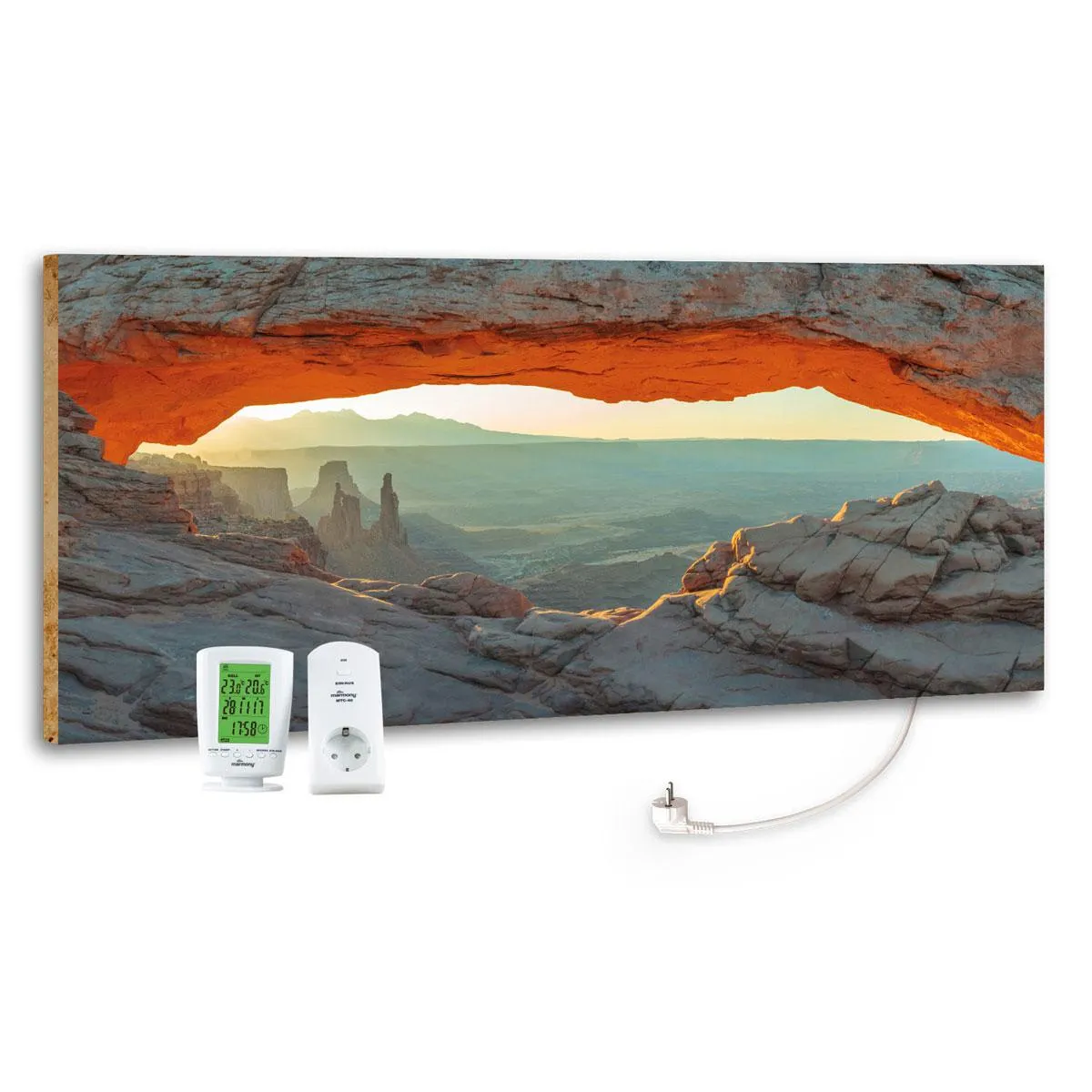 Design-Heizkörper Mountain View mit Thermostat 40 x 100 cm