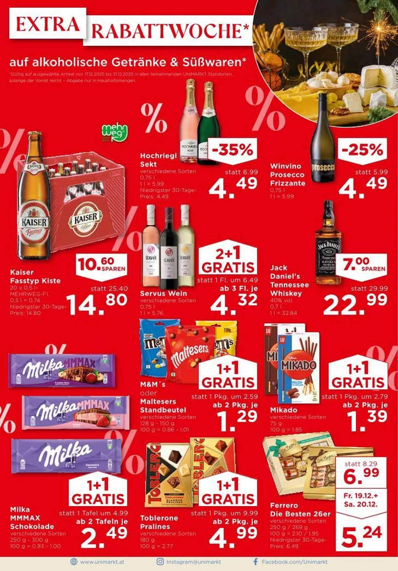 Unimarkt Flugblatt von 17. Dezember bis 31. Dezember 2025 - Flugblätt seite 2