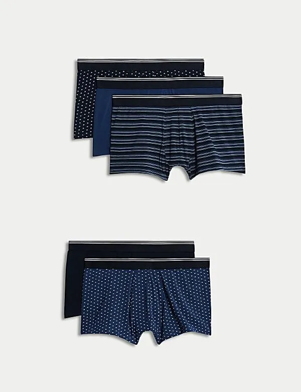 Bokové trenýrky s vysokým podílem bavlny a technologií Cool & Fresh™, 5 ks