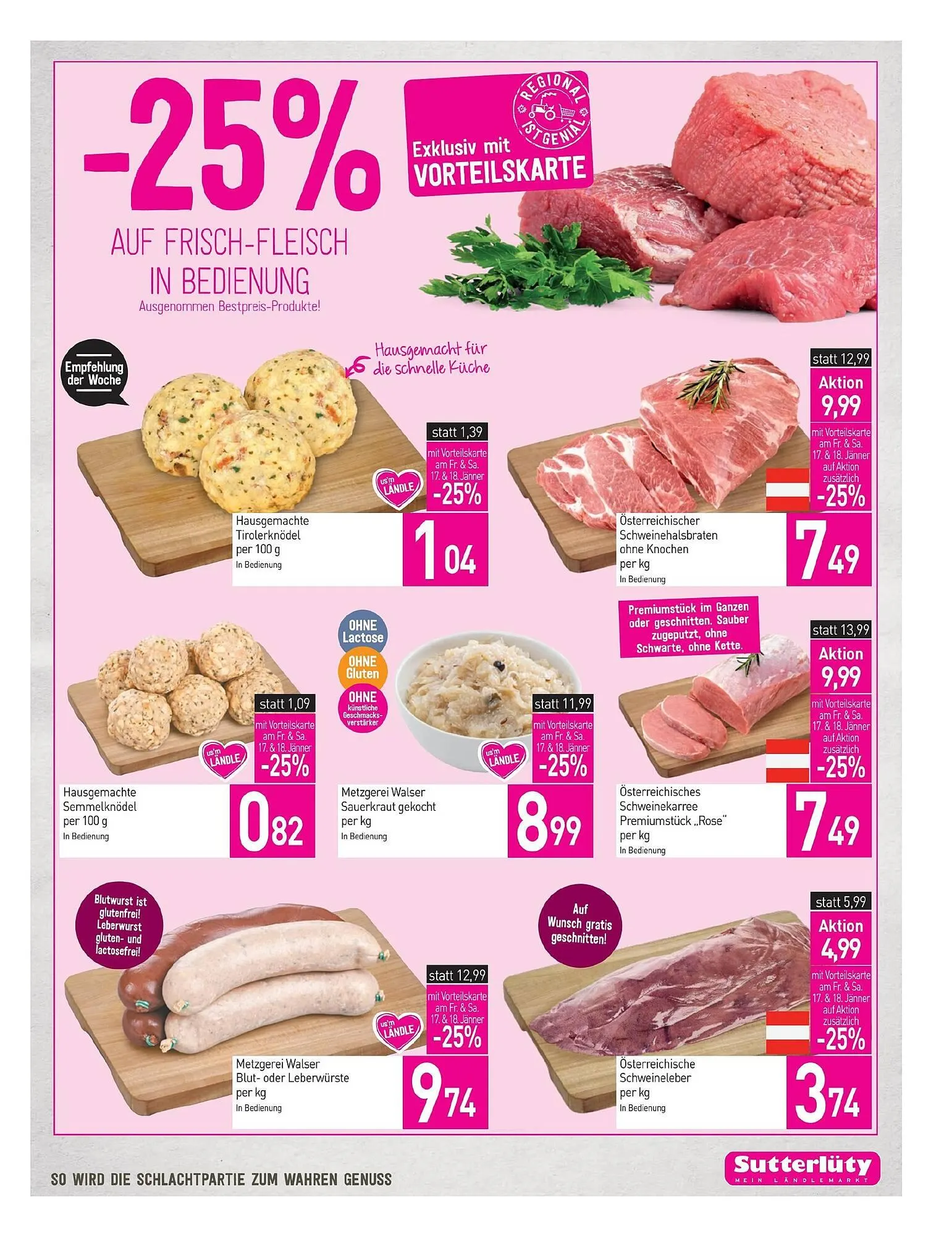 Sutterlüty Flugblatt von 16. Jänner bis 22. Jänner 2025 - Flugblätt seite 13