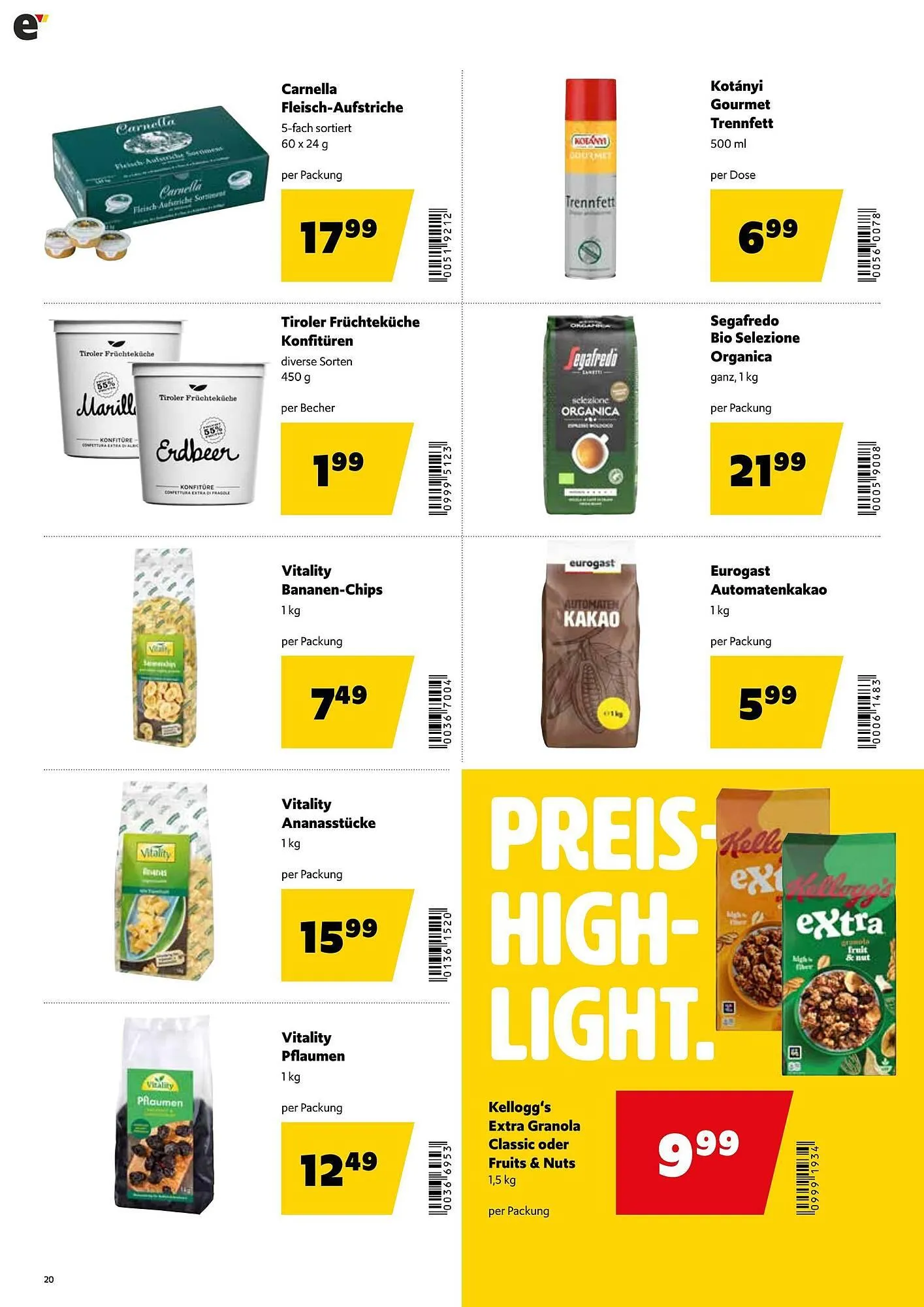 Eurogast Grissemann Flugblatt von 23. Februar bis 7. März 2026 - Flugblätt seite  20