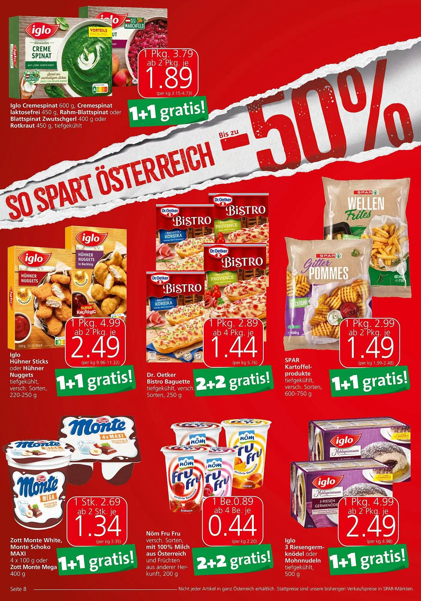 Spar Flugblatt von 23. November bis 13. Dezember 2023 - Flugblätt seite 8