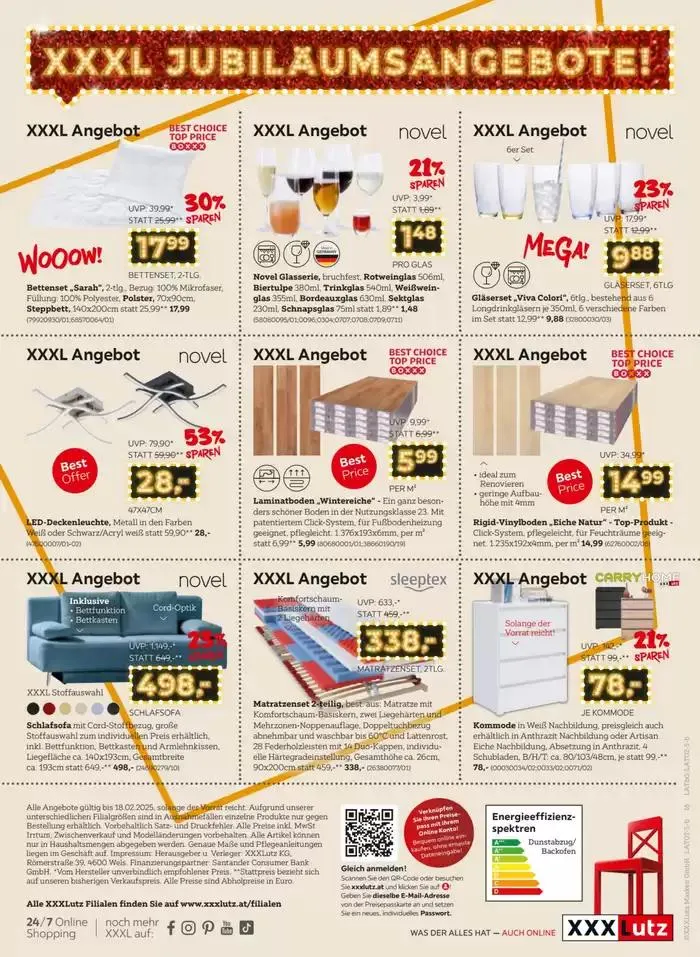 XXXLutz flugblatt von 11. Februar bis 18. Februar 2025 - Flugblätt seite 16