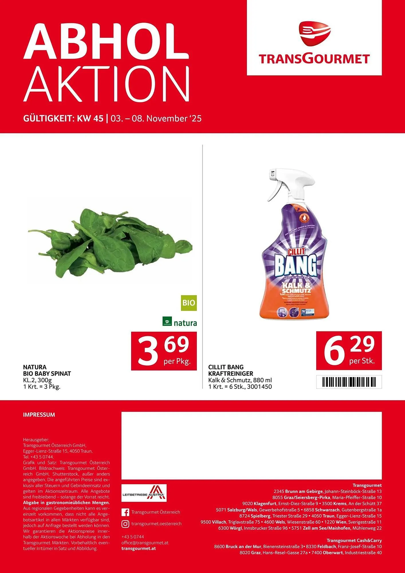 Transgourmet Flugblatt von 3. November bis 9. November 2025 - Flugblätt seite 36