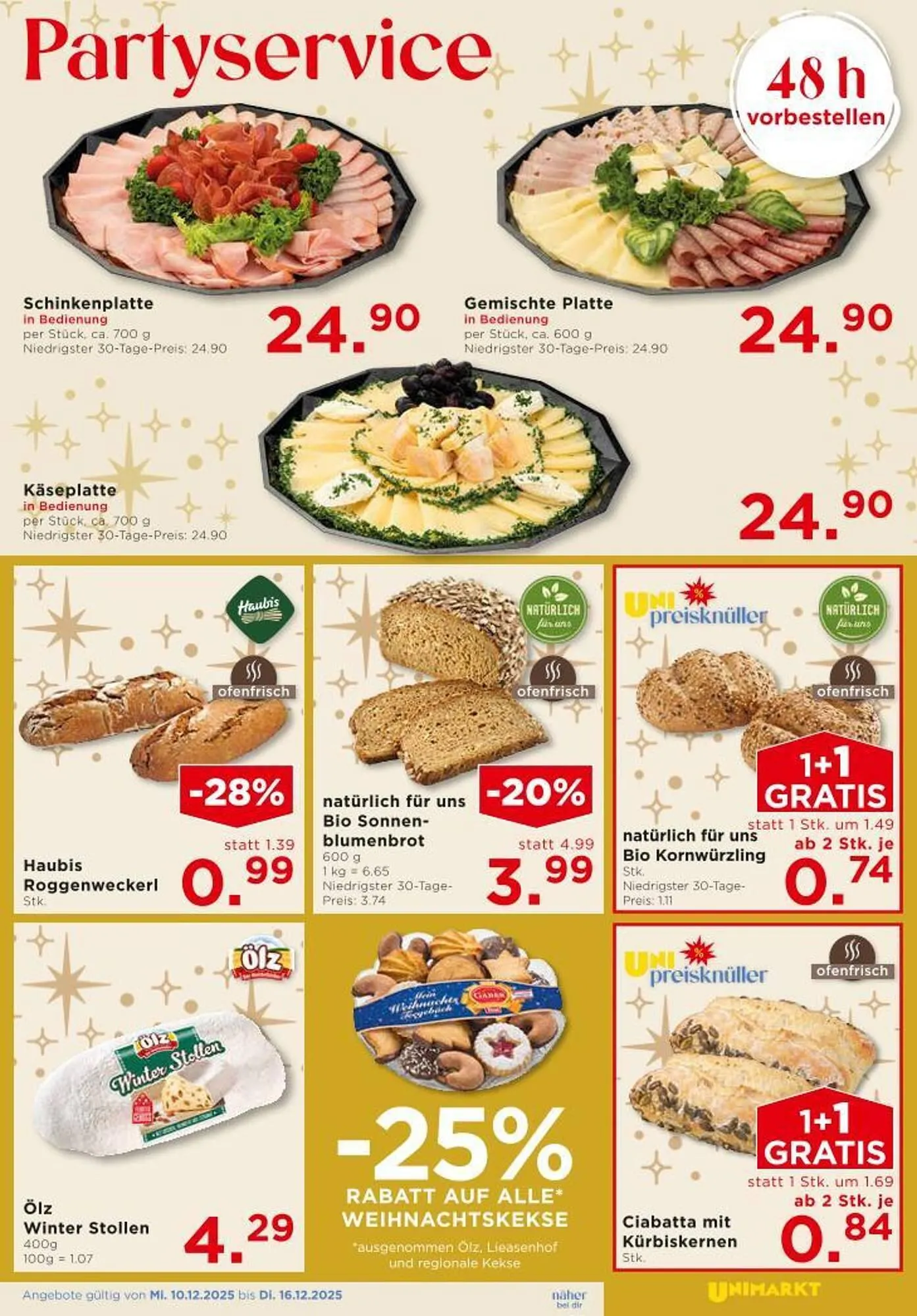 Unimarkt Flugblatt von 10. Dezember bis 16. Dezember 2025 - Flugblätt seite 9