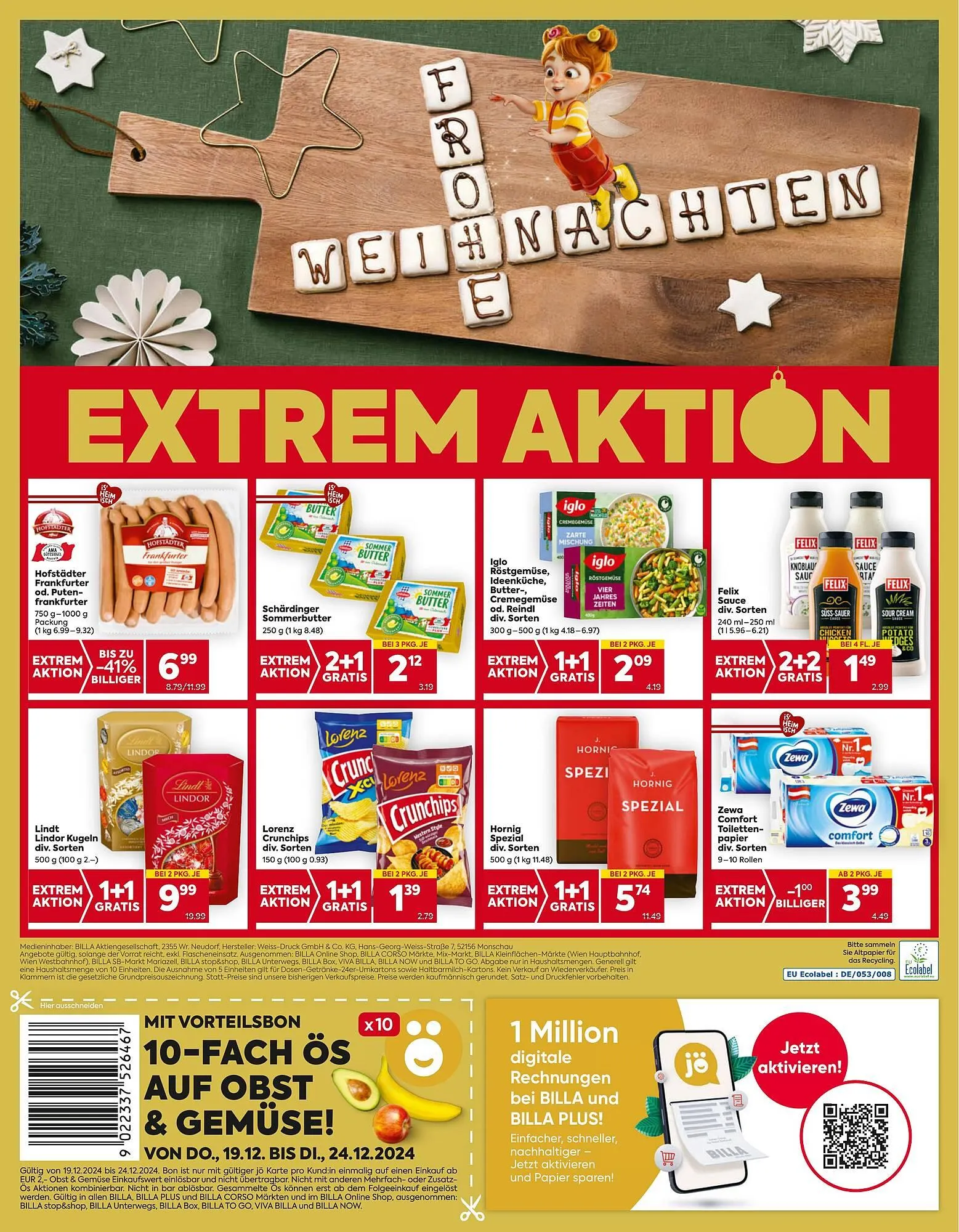 Billa Corso Flugblatt von 19. Dezember bis 24. Dezember 2024 - Flugblätt seite  12