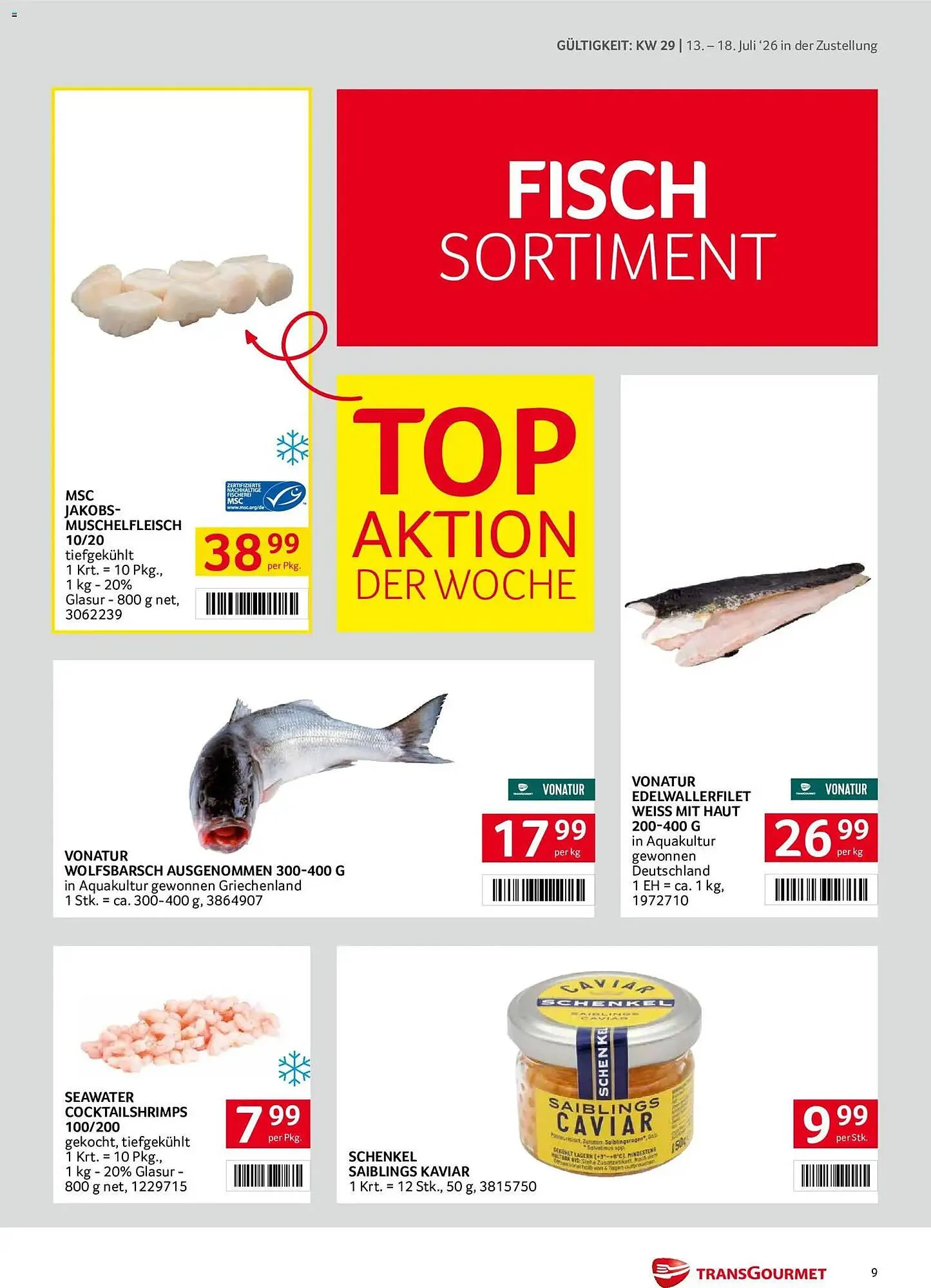 Transgourmet Flugblatt von 13. Juli bis 18. Juli 2026 - Flugblätt seite  9
