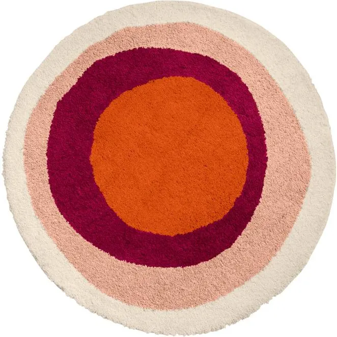 Teppich Shaggy Kreise, Ø 130 cm