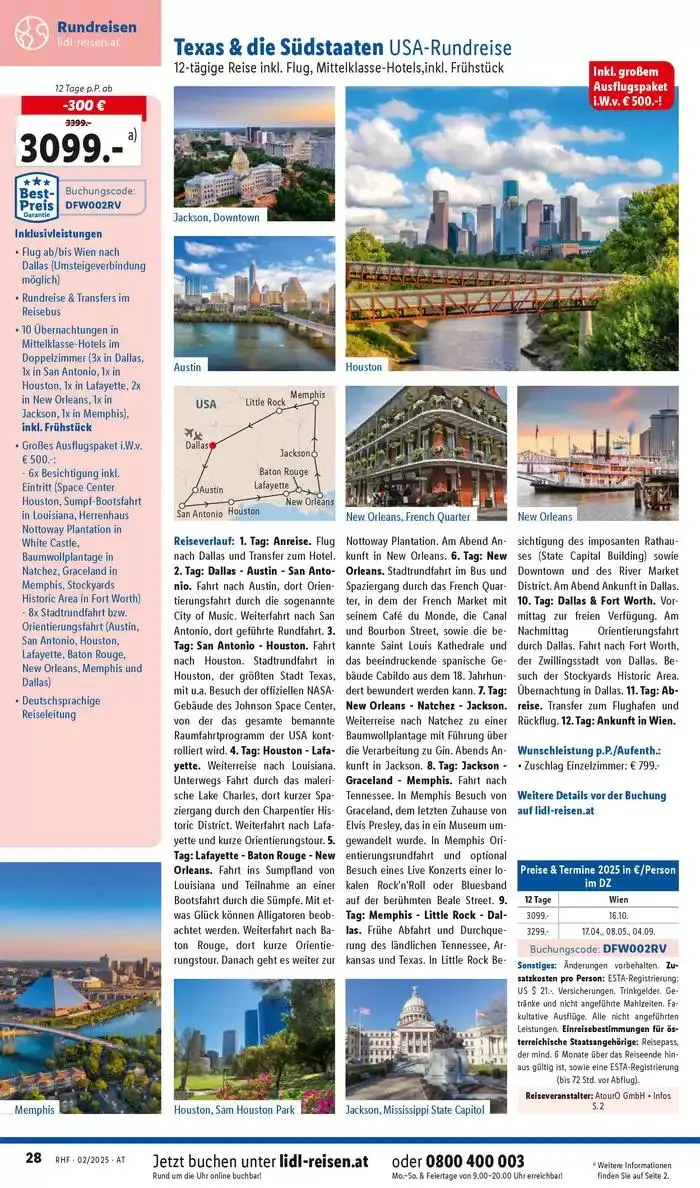 Aktuelle Reiseprospekte Hauptprospekt Februar von 29. Jänner bis 28. Februar 2025 - Flugblätt seite 28