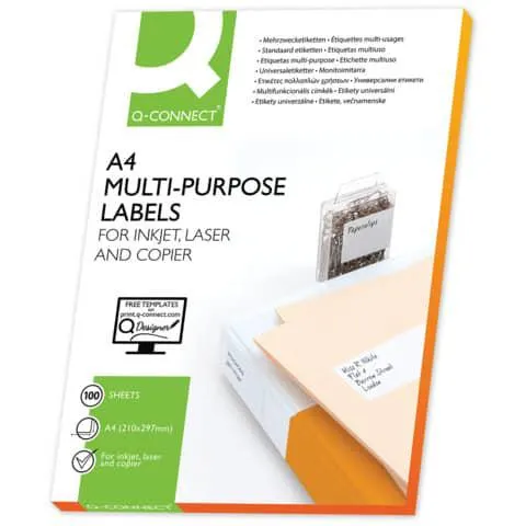 Universaletiketten 99,1x67,7 mm weiß Q-CONNECT KF01588
